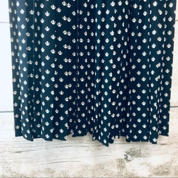 Vintage Josephine Chaus Crown Print Pleated Skirt Size 10 - Picture 14 of 14